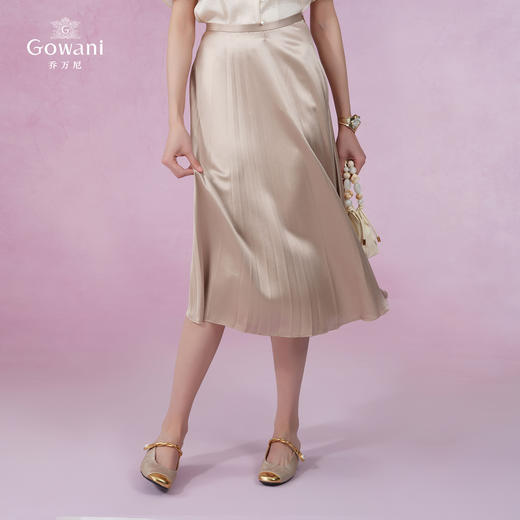 乔万尼新款半身裙a字裙缎面高级感EM2D829 商品图1