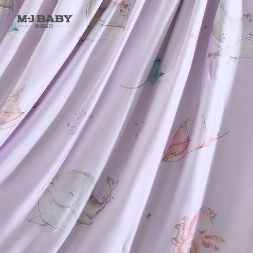 【6F】梦洁宝贝天丝卓萃水洗纯桑蚕丝被：花花鲸灵 商品图3