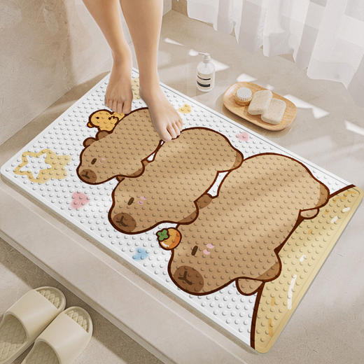 【吸盘防滑，洗澡神器】雅致PVC防滑良伴，吸盘稳固守护。儿童洗澡自在享受，宝妈无忧放心。按摩磨砂，环保易打理。 商品图8