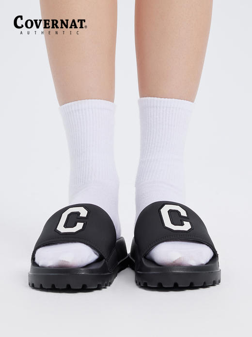 Covernat拖鞋情侣款配饰男女新品LOGO拖鞋居家外穿街头潮CO0000SE01 商品图3