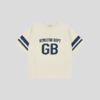 GOODBAI athletic GB logo撞色印花V领拼接宽松短袖T恤 商品缩略图2