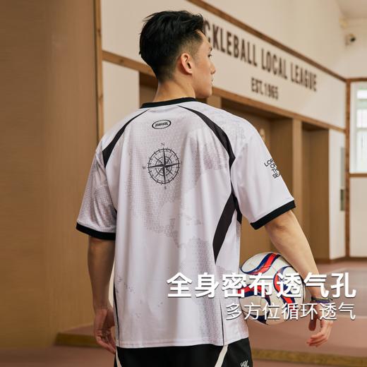 LUSHISI海与世主题速干短袖美式街头t恤拼接复古足球衣运动休闲T 商品图2