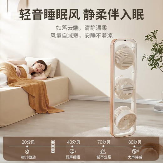 艾曼达三头循环扇C11（木纹款） 商品图1