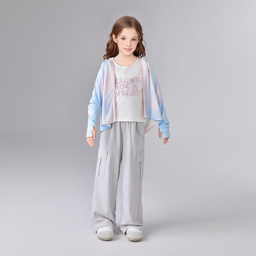 笛莎Deesha 童装女童外套2025夏新款女童渐变晕染斗篷防晒服 商品图2