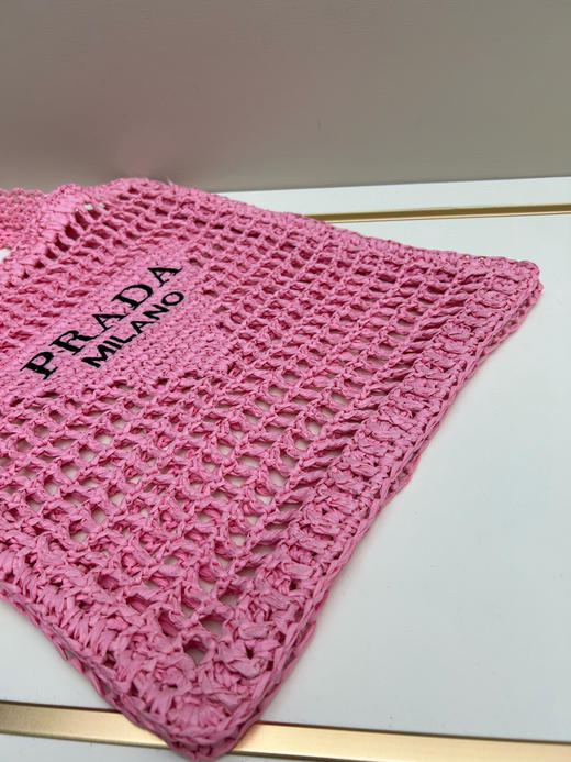 春夏特惠💰430 普拉达酒椰纤维托特包2526 柔和的解构式托特包 商品图3