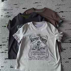 2025新品  软软同款【西部星球】休闲夏季宽松做旧潮流美式复古风涂鸦T恤