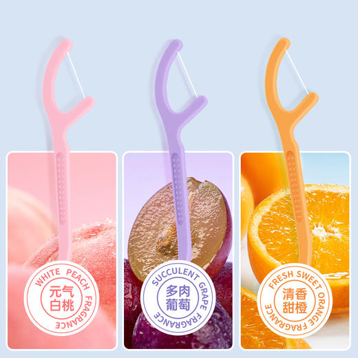 GRAREY 果味牙线棒5盒|超细高分子线，360°深入齿缝，清新口气 商品图4