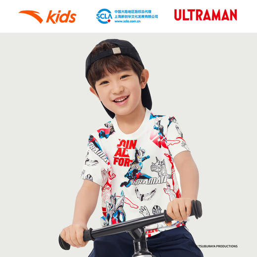 安踏安踏儿童短袖T恤男小童骑行系列针织短袖衫352529123 商品图3