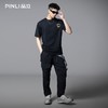 PINLI品立2025夏季新款男士潮流百搭短袖T恤贴布绣潮牌休闲体恤衫BG252111048 商品缩略图1