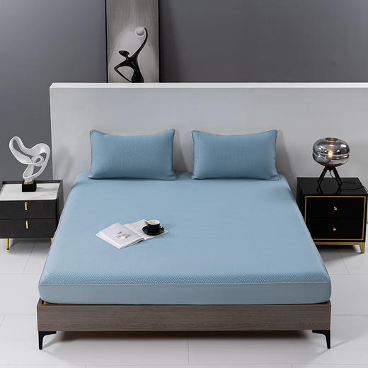 多喜爱 凉豆豆笠围三件套-木槿（灰/粉/蓝/米）【可水洗机洗】【柔软可折叠】【凉感值0.28】【全方位包裹】 凉席子A类标准 有效抗菌  3D立体凉豆豆 商品图7