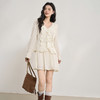 法式甜美肌理感套装女夏季荷叶边V领衬衫搭短裙两件套V0650263 商品缩略图4