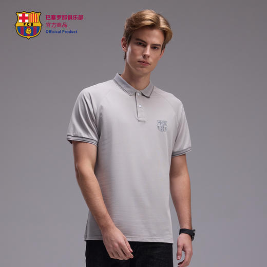 【官方正版】巴塞罗那俱乐部丨巴萨灰色速干POLO短袖新款春夏透气百搭 商品图1