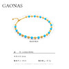 GAONAS 翠松鎏金新中式贵气金色项链11364XGO 商品缩略图3