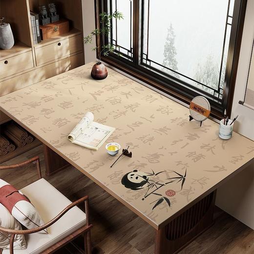 40*80cm新中式书法书桌垫防水防油免洗书房学习桌垫国风桌布桌面保护垫子 商品图4