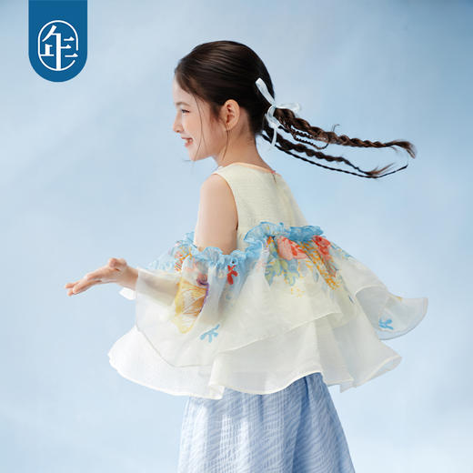 年衣童装儿童无袖上衣女童2025年夏季新款新中式海洋奇遇上衣 商品图1