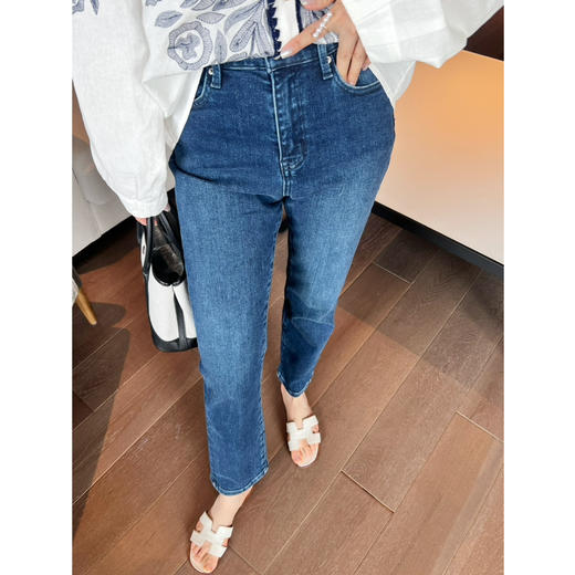 新年折扣 2504302   F牌 高腰 弹力9分 竹竿腿牛仔裤 商品图4