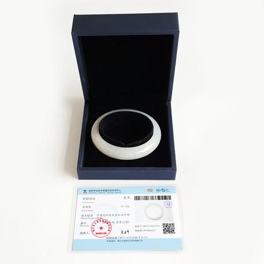 【天然正品】天然收藏级莫西沙场口正桩细腻无纹裂糯冰种53号翡翠手镯女士现售价：7380！230325AH32 商品图1