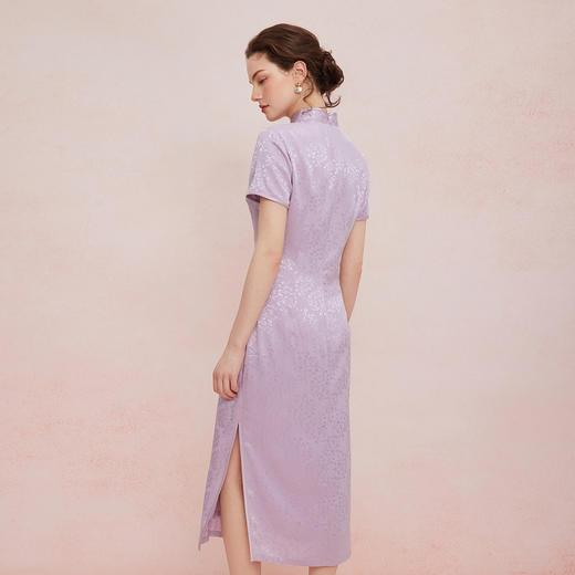 QF8252025新款宴会优雅复古修身复古提花纹中长款旗开得胜旗袍 商品图1