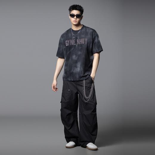PINLI品立2025夏季新款男士圆领字母印花短袖T恤上衣BG252111051 商品图4