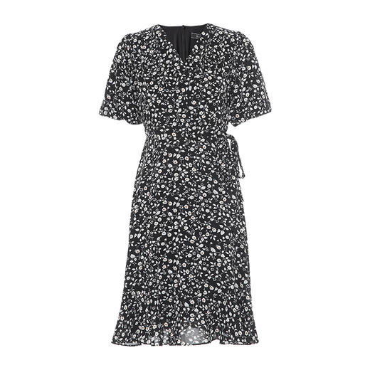 EITIE爱特爱泡泡袖气质碎花法式浪漫印花连衣裙2025夏季新款B2507644 商品图6