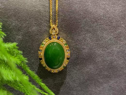 【御珠宫坊】金镶碧玉吊坠 商品图1