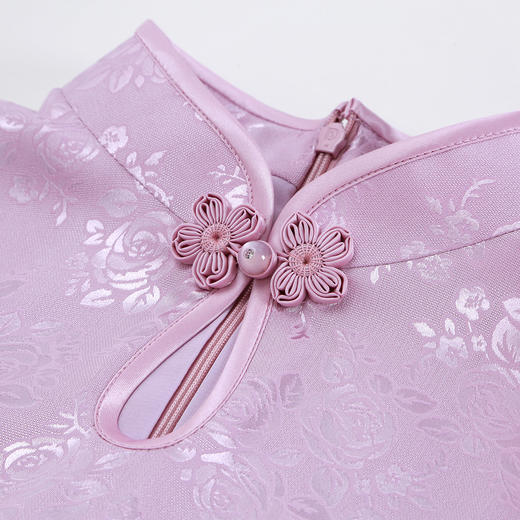 QF8252025新款宴会优雅复古修身复古提花纹中长款旗开得胜旗袍 商品图8