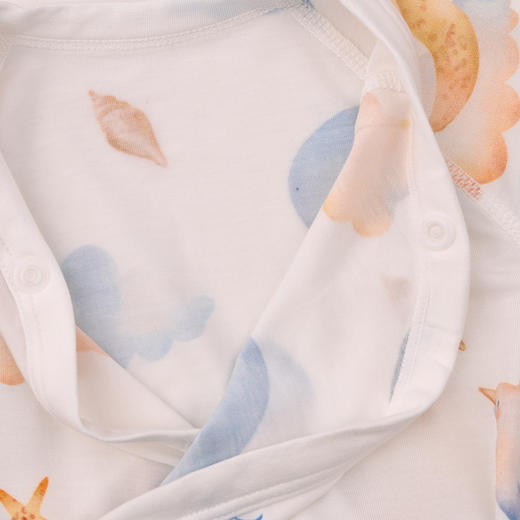 棉果果夏季男童女童舒适柔软防蚊5A抗菌莫代尔蝴蝶连体衣M201726425204 商品图2