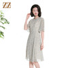 佐尔美夏季新款时尚气质100%桑蚕丝短袖连衣裙女M42LS25 商品缩略图1
