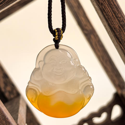 【赠一口糖佛公/如意/平安扣吊坠】BAOFANDI宝梵迪 2025好运锦鲤蜜糖色天然高冰种玛瑙手镯 母亲节好礼 商品图7