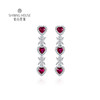 【红宝石耳饰】钻石世家 18K金红宝石镶钻耳饰耳环耳钉   高级设计珠宝系列 让人一见倾心的红宝石 演绎女性的高贵柔情 也寓意着浪漫炙热的美好感情 商品缩略图0