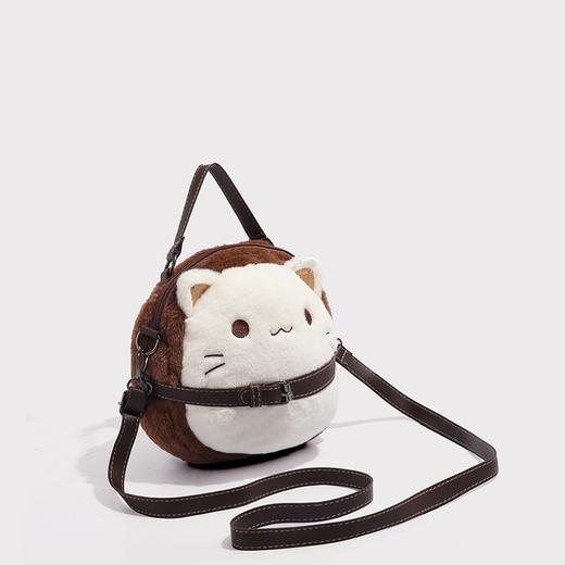可爱猫咪毛绒小包包  高颜值卡通毛毛玩偶手拿包 商品图4
