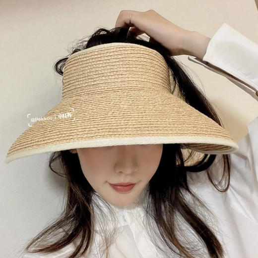 出游遮阳护盾！澳洲贵妇HK草帽  原厂四款拉菲草帽合集  新色黑织带空顶/白织带空顶/平顶/圆顶 商品图2