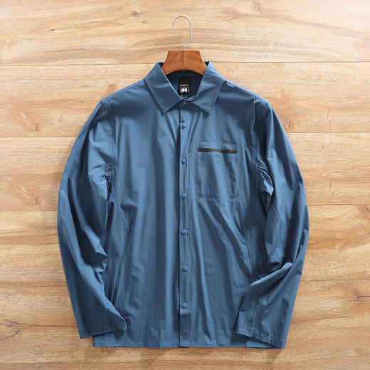 高端！薄如蝉翼！2025凉感透气春夏男士户外休闲翻领长袖衬衫！ 商品图2