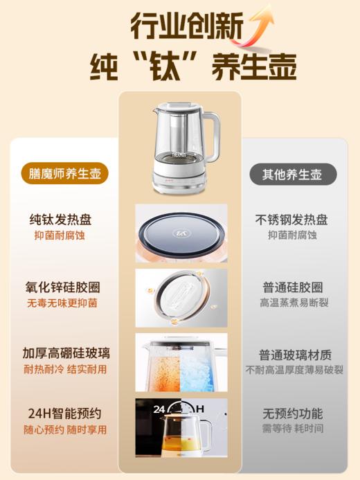 【膳魔师纯钛养生壶】办公室小型家用大容量多功能保温玻璃烧水壶 商品图1