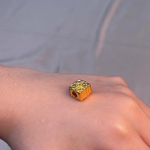 【开业金喜】足金999黄金回纹四叶草国风莲花祥云【金重约0.83g】 商品图2