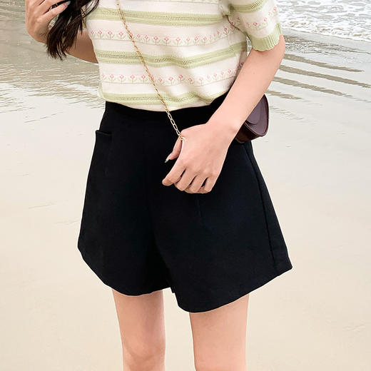 奢姿大码女装2025夏季西装A字宽松阔腿裤胖妹妹时尚百搭休闲短裤9952553244 商品图1