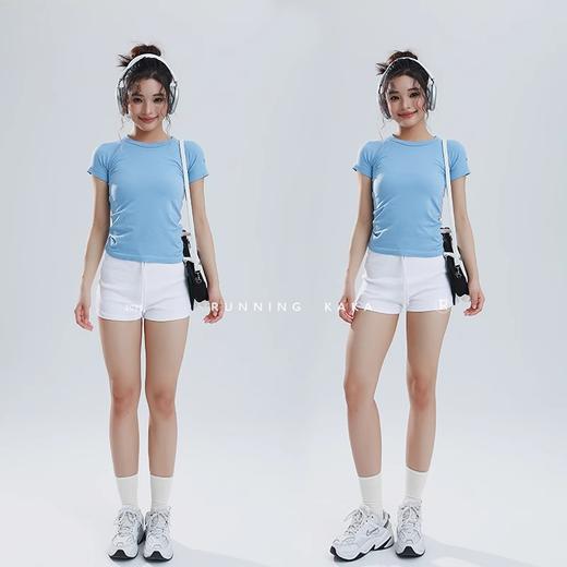 跃牌【周游世界系列】春夏新款高腰显瘦提臀运动训练三分裤跳绳跑步健身热裤SH3255 商品图1