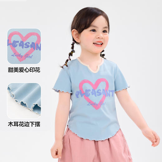 嘟嘟家女宝宝短袖T恤夏季新款女童甜美上衣薄款女孩夏装洋气童装 商品图3
