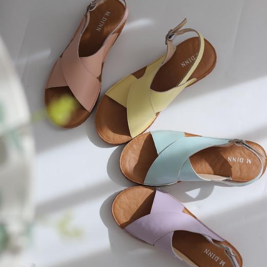 新款首发！【觅槿 夏日马卡龙系凉拖&凉鞋】日本进口牛皮 云朵般柔软乳胶垫 浅春夏系穿搭 商品图3