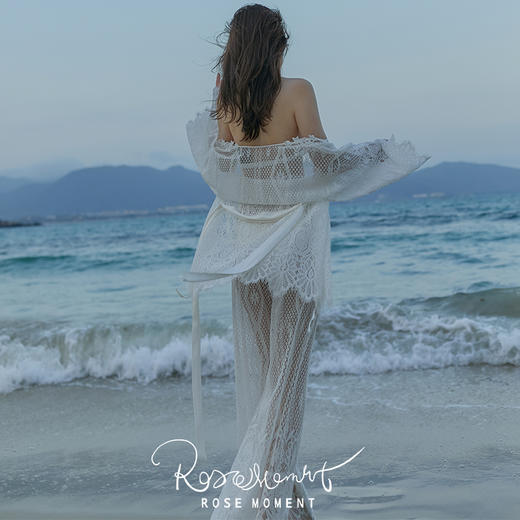 蕾丝度假风中袍长裤 T230101 商品图0