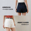 【严选】诗凡黎丹宁风牛仔短裤2025夏新款棉感舒适休闲显瘦弹力A字裤子7G4250161 商品缩略图3
