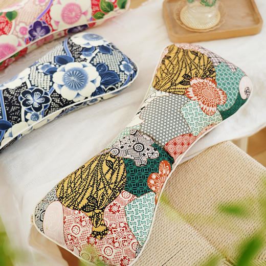 樱花系列艾草荞麦枕颈椎枕荞麦壳圆枕头睡眠支撑专用护颈枕成人高端 商品图1