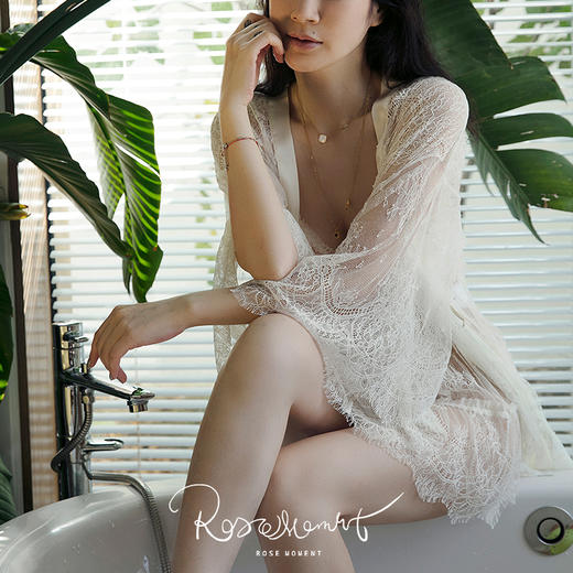 法式浪漫纯蕾丝中款吊裙 A80202 商品图2