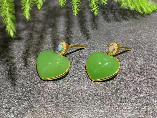 【御珠宫坊】金镶碧玉耳坠 商品图3