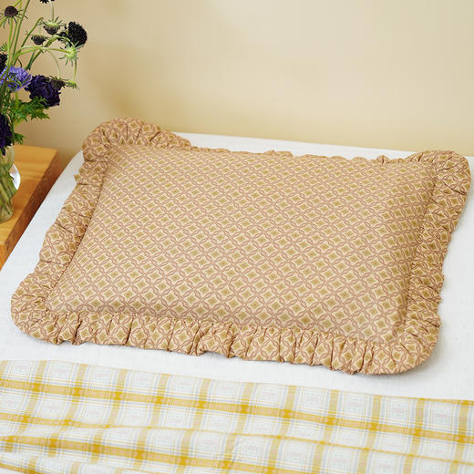 洋水仙系列花边枕荞麦壳枕头荞麦皮睡眠护颈椎睡觉专用纯棉学生儿童 商品图3