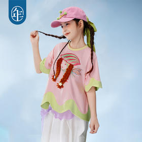 年衣童装短袖T恤儿童2025夏季新款原创新中式螺曼帝克T恤