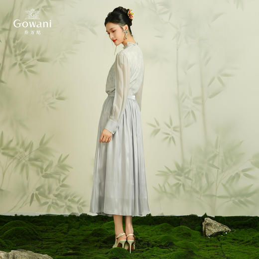 乔万尼新款半身裙a字简约显瘦新中式风格EM2D930 商品图2