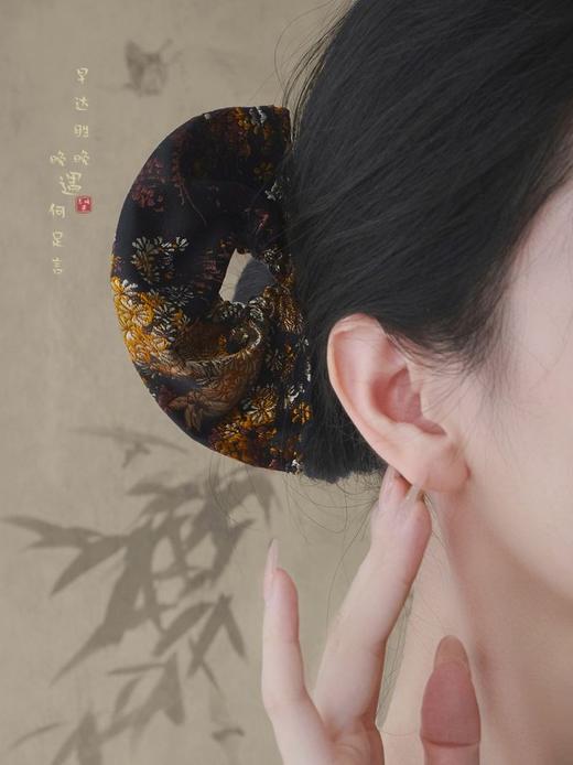 新中式扇形刺绣花纹簪子冷淡风高级感国风马面裙发簪盘发发钗步摇 商品图7