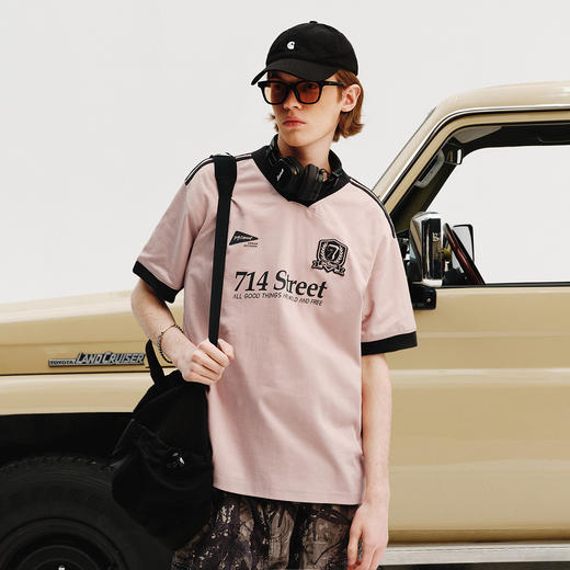 714street网眼印花球服短袖T恤 商品图1
