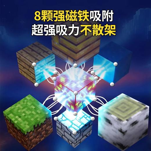 【世界在你手中！搭建孩子奇思妙想】我的迷你世界磁力方块积木 拼装魔方DIY模型 MC磁铁吸 儿童益智玩具-QQ 商品图1